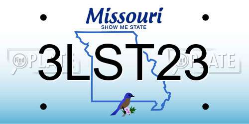 3LST23 Missouri License Plate