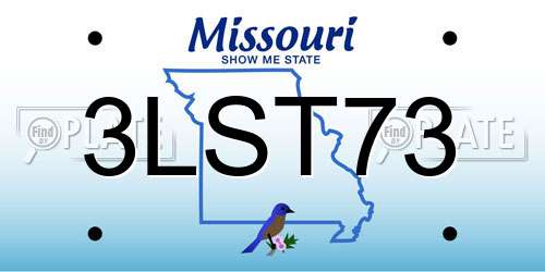 3LST73 Missouri License Plate