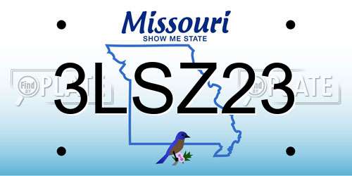 3LSZ23 Missouri License Plate