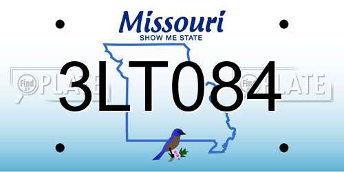 3LT084 Missouri License Plate