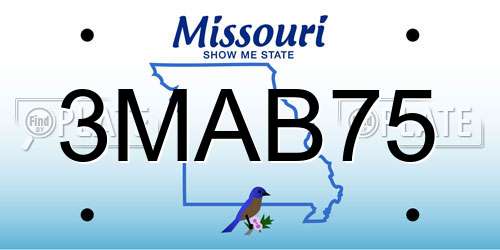 3MAB75 Missouri License Plate