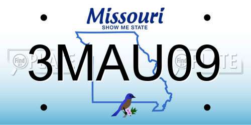3MAU09 Missouri License Plate