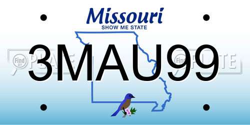 3MAU99 Missouri License Plate