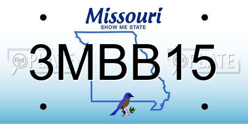 3MBB15 Missouri License Plate
