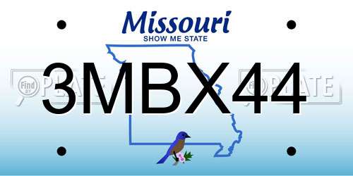 3MBX44 Missouri License Plate