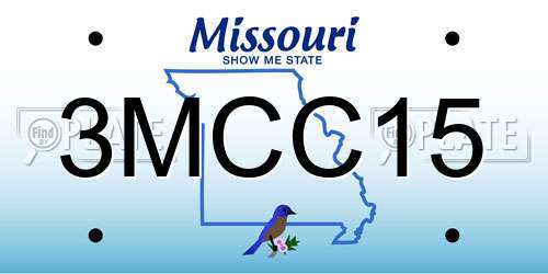 3MCC15 Missouri License Plate