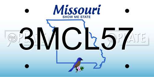 3MCL57 Missouri License Plate