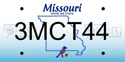 3MCT44 Missouri License Plate