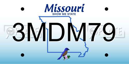 3MDM79 Missouri License Plate