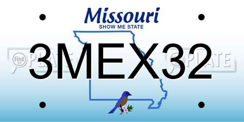 3MEX32 Missouri License Plate