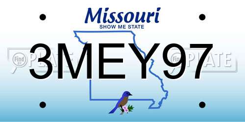 3MEY97 Missouri License Plate