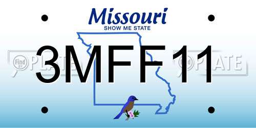 3MFF11 Missouri License Plate