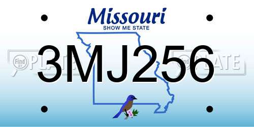 3MJ256 Missouri License Plate