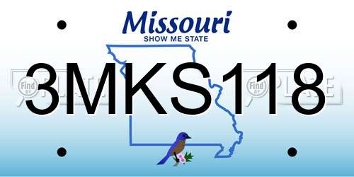 3MKS118 Missouri License Plate