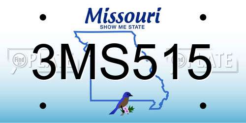 3MS515 Missouri License Plate
