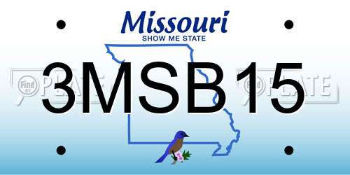 3MSB15 Missouri License Plate
