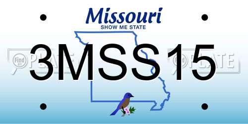 3MSS15 Missouri License Plate