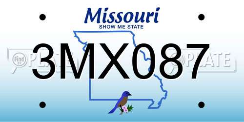 3MX087 Missouri License Plate
