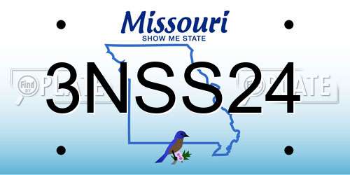 3NSS24 Missouri License Plate