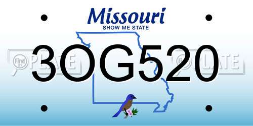 3OG520 Missouri License Plate
