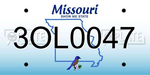 3OL0047 Missouri License Plate