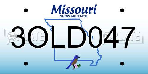 3OLD047 Missouri License Plate