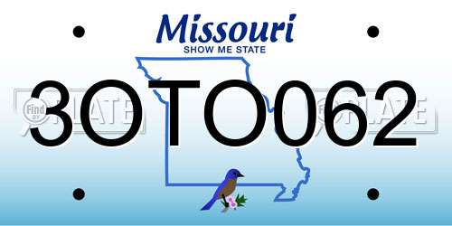 3OTO062 Missouri License Plate