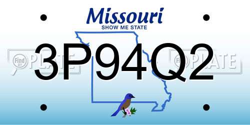 3P94Q2 Missouri License Plate