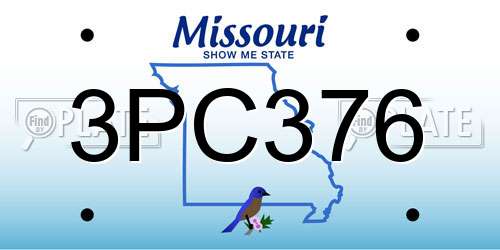 3PC376 Missouri License Plate