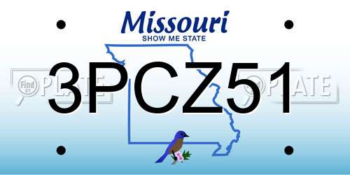 3PCZ51 Missouri License Plate