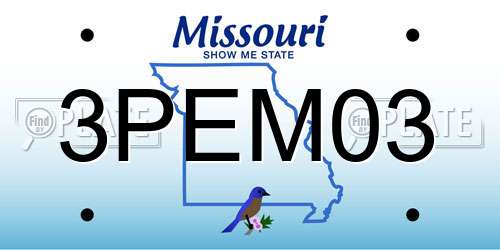 3PEM03 Missouri License Plate