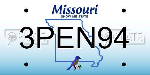 3PEN94 Missouri License Plate