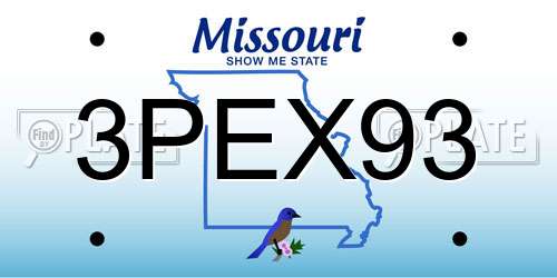 3PEX93 Missouri License Plate