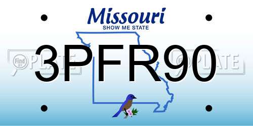 3PFR90 Missouri License Plate