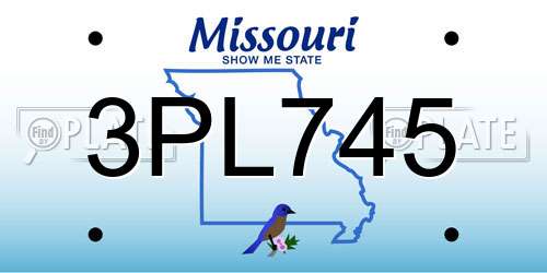 3PL745 Missouri License Plate