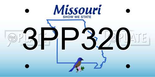 3PP320 Missouri License Plate