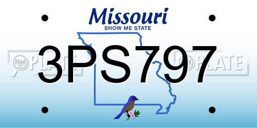 3PS797 Missouri License Plate