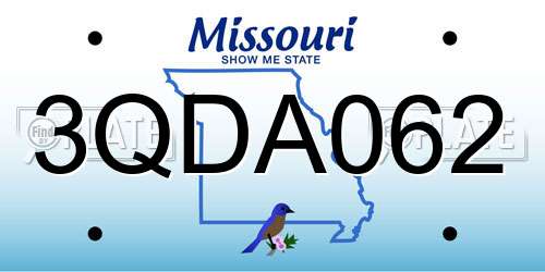 3QDA062 Missouri License Plate
