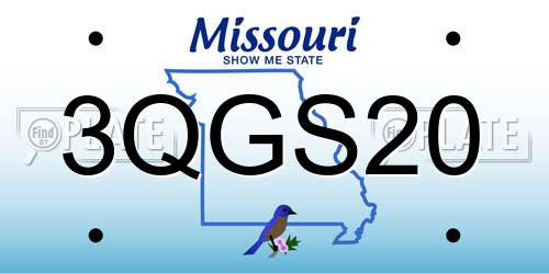 3QGS20 Missouri License Plate