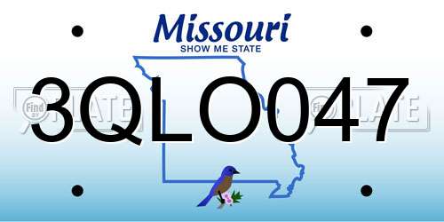 3QLO047 Missouri License Plate