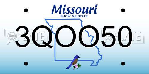 3QOO50 Missouri License Plate