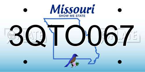 3QTO067 Missouri License Plate