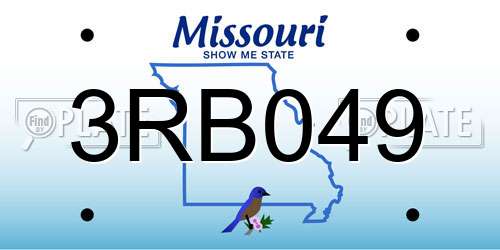 3RB049 Missouri License Plate