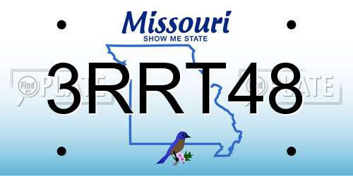 3RRT48 Missouri License Plate