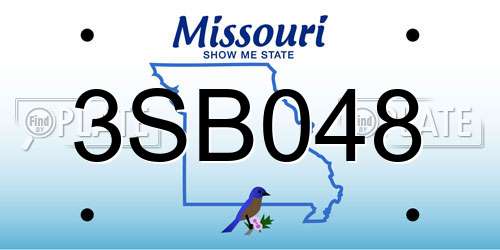 3SB048 Missouri License Plate
