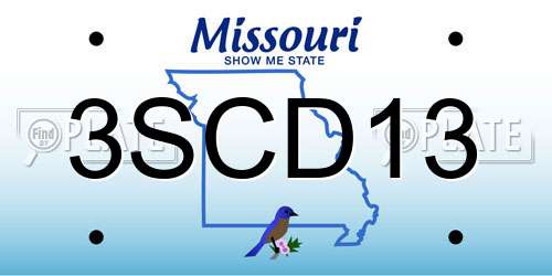 3SCD13 Missouri License Plate