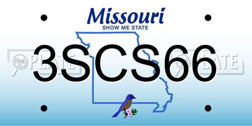 3SCS66 Missouri License Plate
