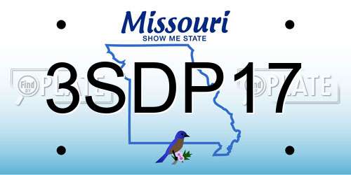 3SDP17 Missouri License Plate
