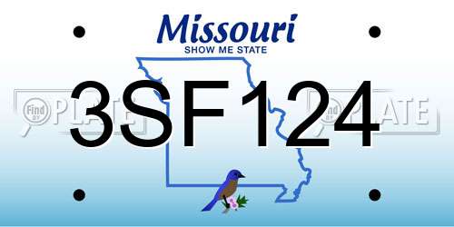 3SF124 Missouri License Plate