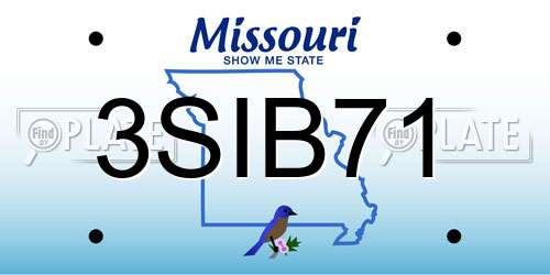 3SIB71 Missouri License Plate